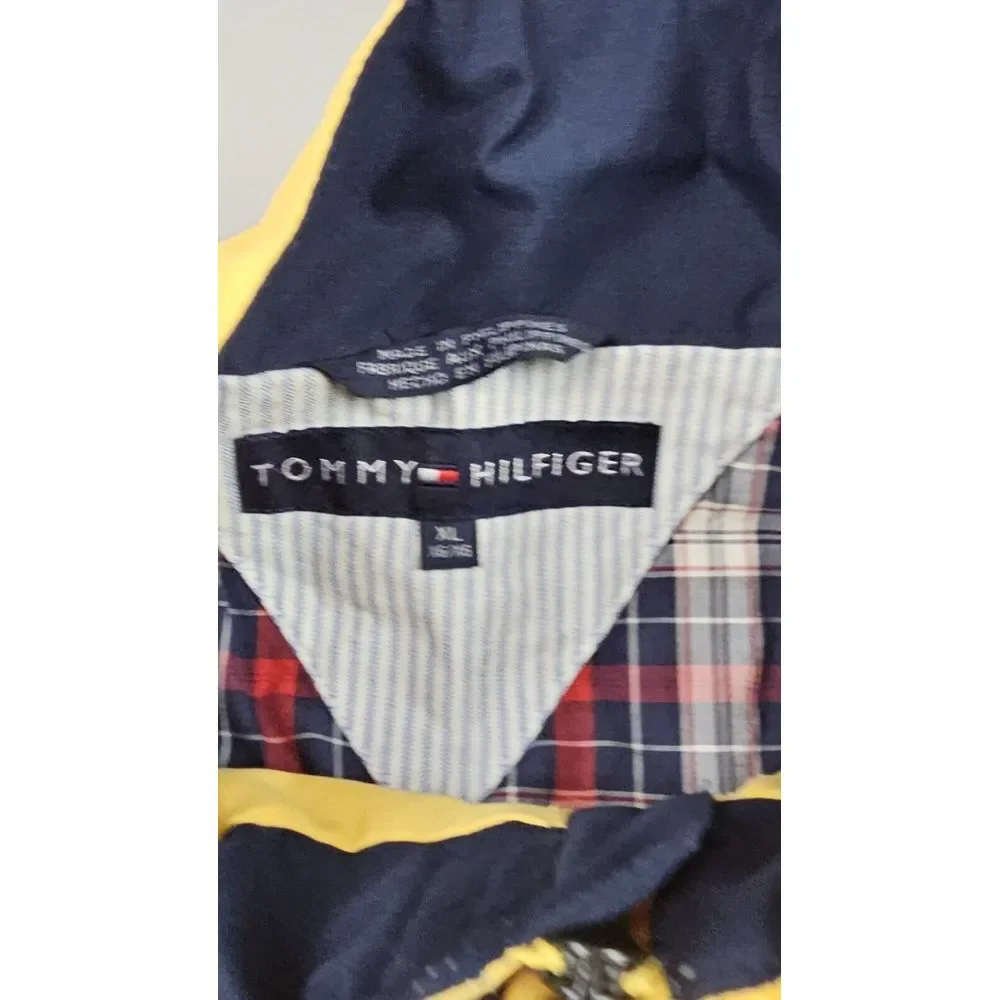 Tommy Hilfiger Jacket Mens XL. Vintage Athletic Yellow‎ Long Sleeve Full Zip.